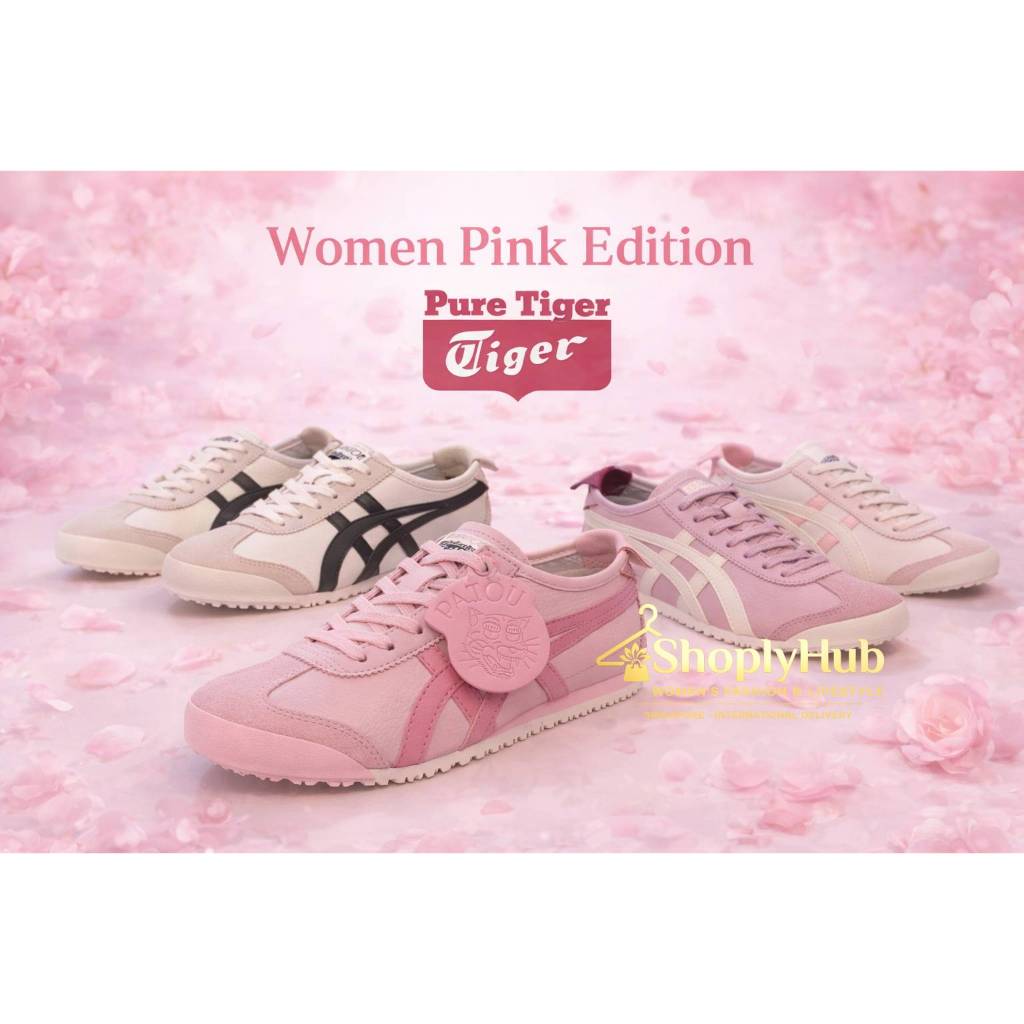 Pure Tiger Onitsuka Tiger MEXICO 66™ Women’s Pink Edition  Retro Fashion Sneakers  Trending Casual