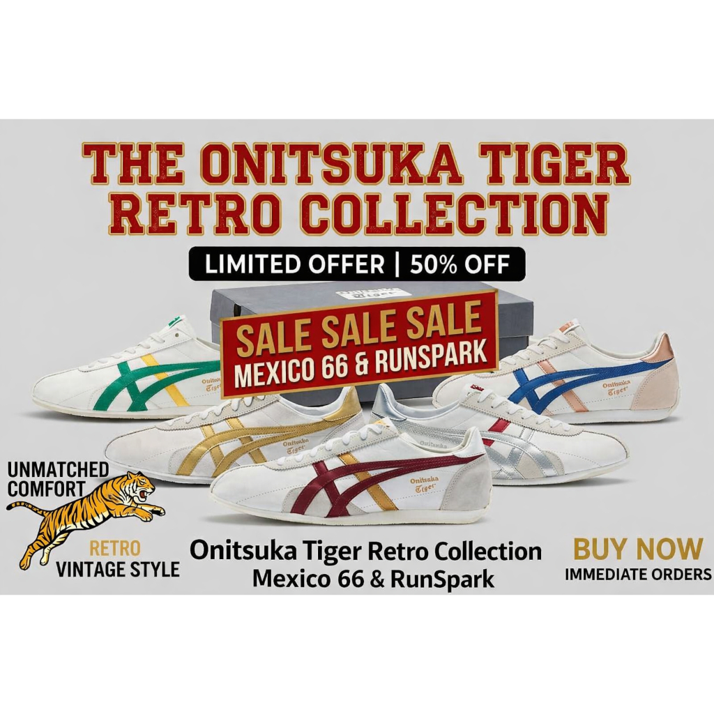 Onitsuka Tiger Retro RunSpark™ Collection Unisex Sneakers Classic Japan Heritage