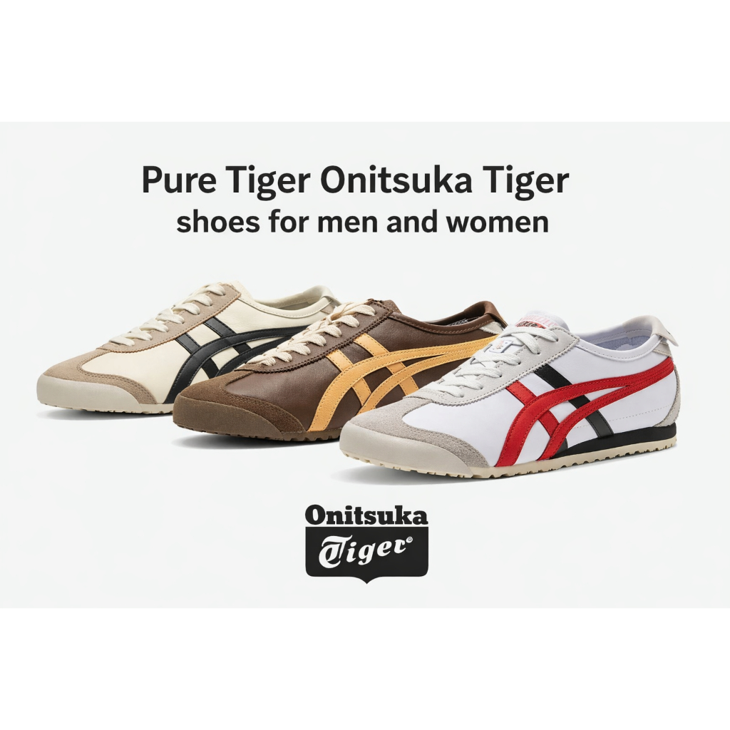 Pure Tiger Onitsuka Tiger MEXICO 66™ Retro Sneakers for Men & Women  Unisex Casual Shoes Trending Fashion SG