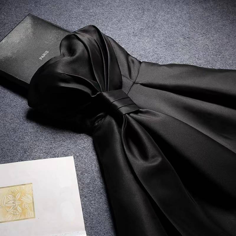 Black Short Prom Dress Lady Girl Women Robe Princess Banquet Party Ball Dress Gradaution Female Performance Gown