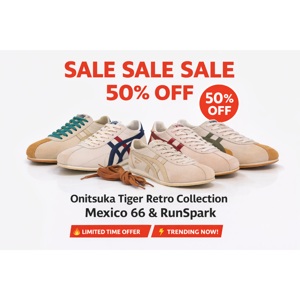 Onitsuka Tiger Retro RunSpark Collection Unisex Sneakers Classic Japan Heritage