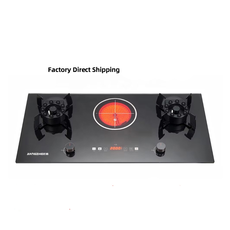 New Burner Gas + Electric Stove Built-In Embedded 4.8kW Safety Certified