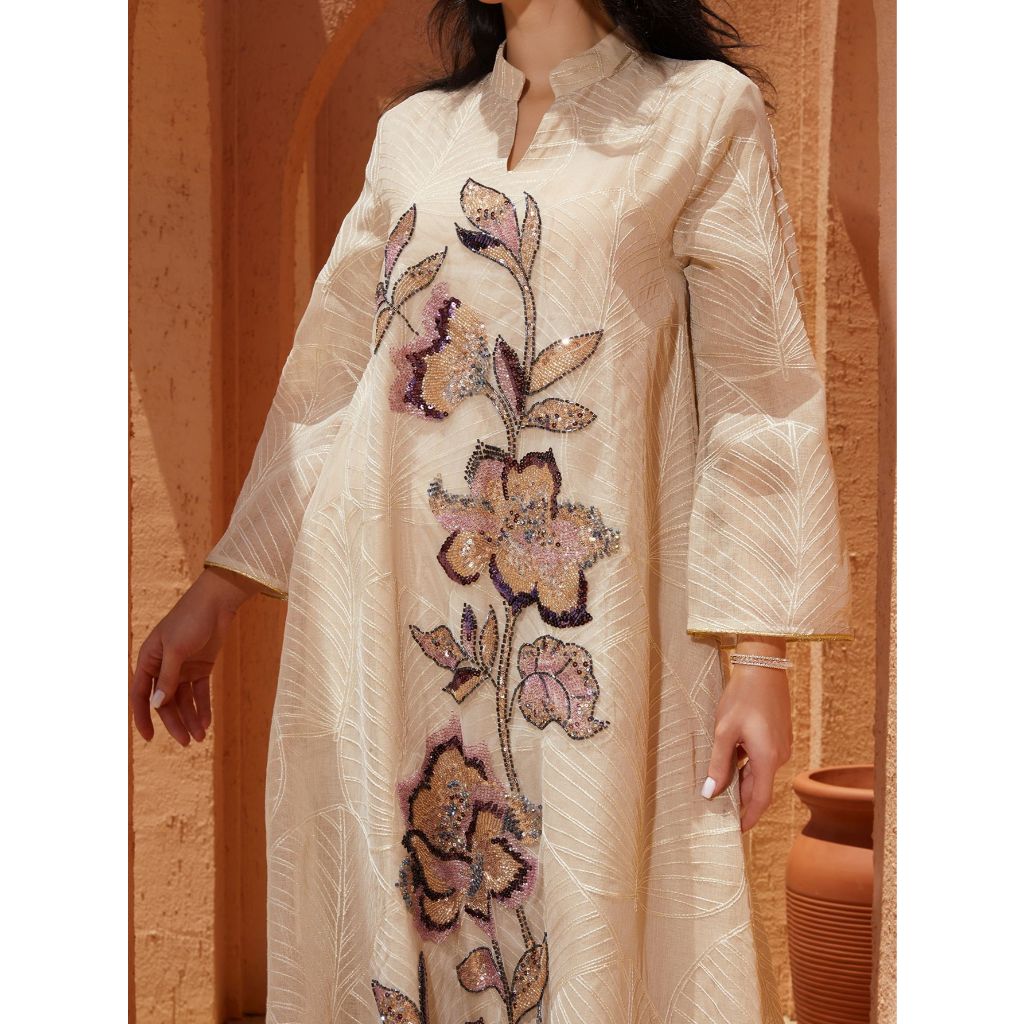Women Dress Abaya Elegant Mesh Muslim Ramadan Jalabiya Embroidery Party Dresses Dubai Long Robe Kaftan