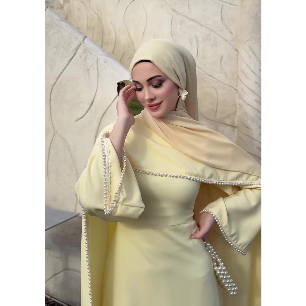 Elegant Long Sleeves Dresses Spring Women Bell Sleeve Long Dress High Waist Pullover Loose Knee Length Dress