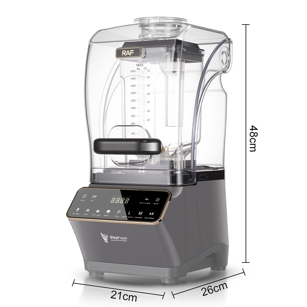 Soundproof Electric Smoothie Blender High 1200W Juicer Ice Crusher Milkshake Mix