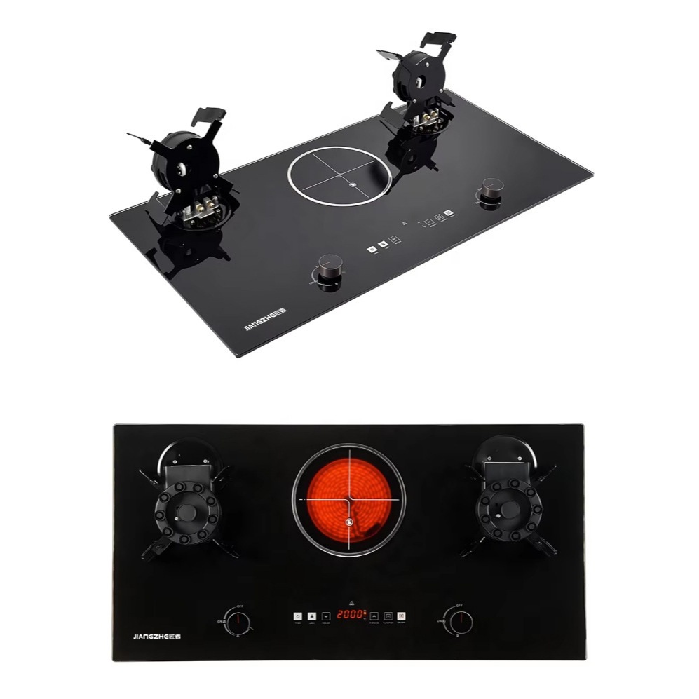 New Burner Gas + Electric Stove Built-In Embedded 4.8kW Safety Certified