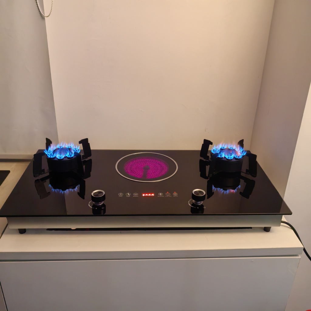 New Burner Gas + Electric Ceramic Stove Dual-Use Tabletop/Embedded 5.0kW