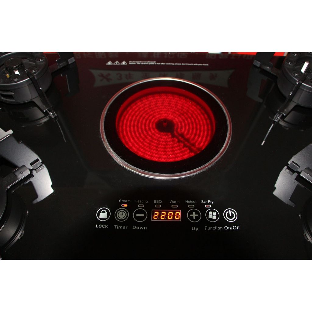 New Burner Gas + Electric Ceramic Stove Dual-Use Tabletop/Embedded 5.0kW