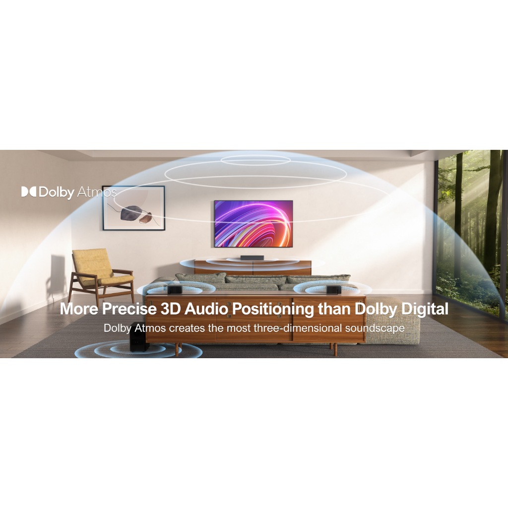 5.1 speaker system with Dolby Atmos 3D sound, 410W high-power home theater New
