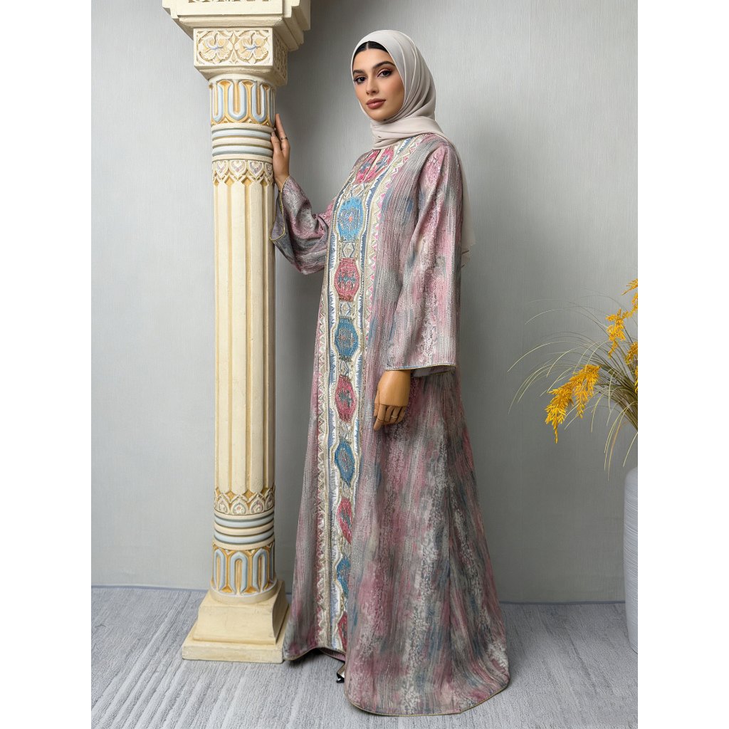 Abaya Women Dress Embroidery Kaftan Jalabiya Party Muslim Dubai Ramadan Caftan Long Robe Abayas embroidery elegant
