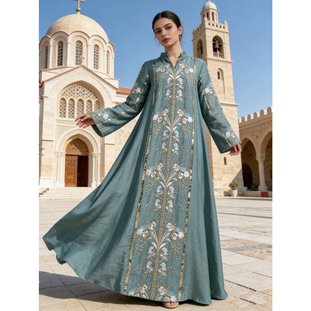 Abaya Women Party Dress Kaftan Jalabiya Elegant Muslim Dubai Ramadan Caftan long Robe