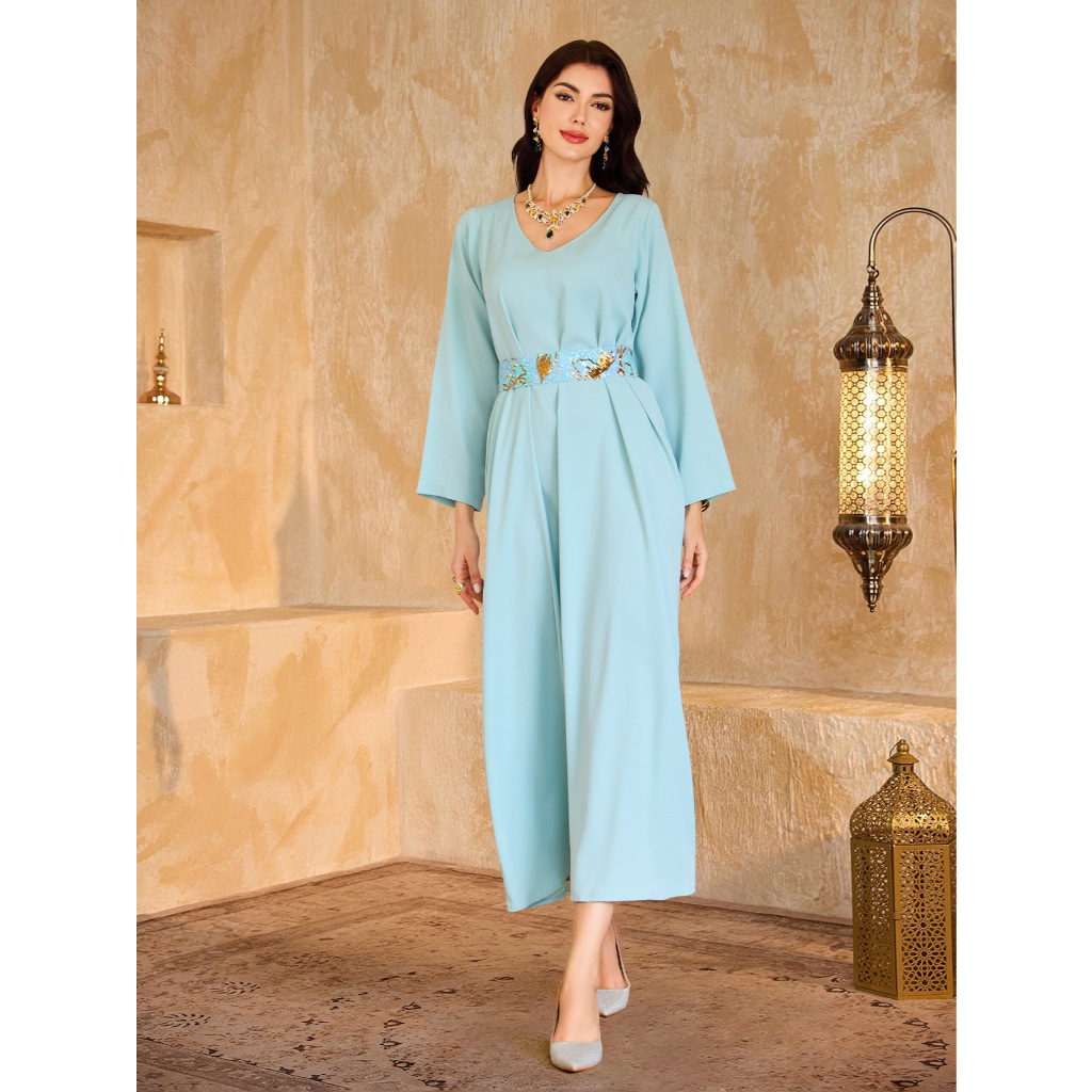 Women Dress Muslim Abaya Embroidery Party Jalabiya Ramadan Long Dresses Abayas Kaftan Arab Long Robe