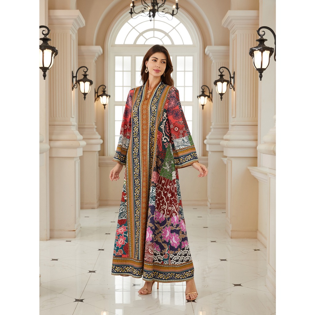 Luxurious Abaya Embroidered Floral Pullover Abaya Conservative Long Sleeve Abaya Designer Dubai Embroidered