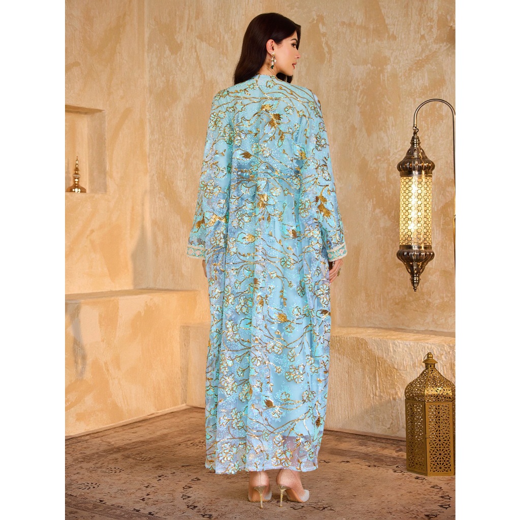 Women Dress Muslim Abaya Embroidery Party Jalabiya Ramadan Long Dresses Abayas Kaftan Arab Long Robe