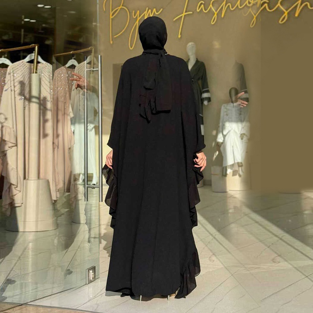 Middle East Muslim New Fashion Women's Elegant Trendy Daily Casual Luxury Diamond Studded Dresses Female Abaya