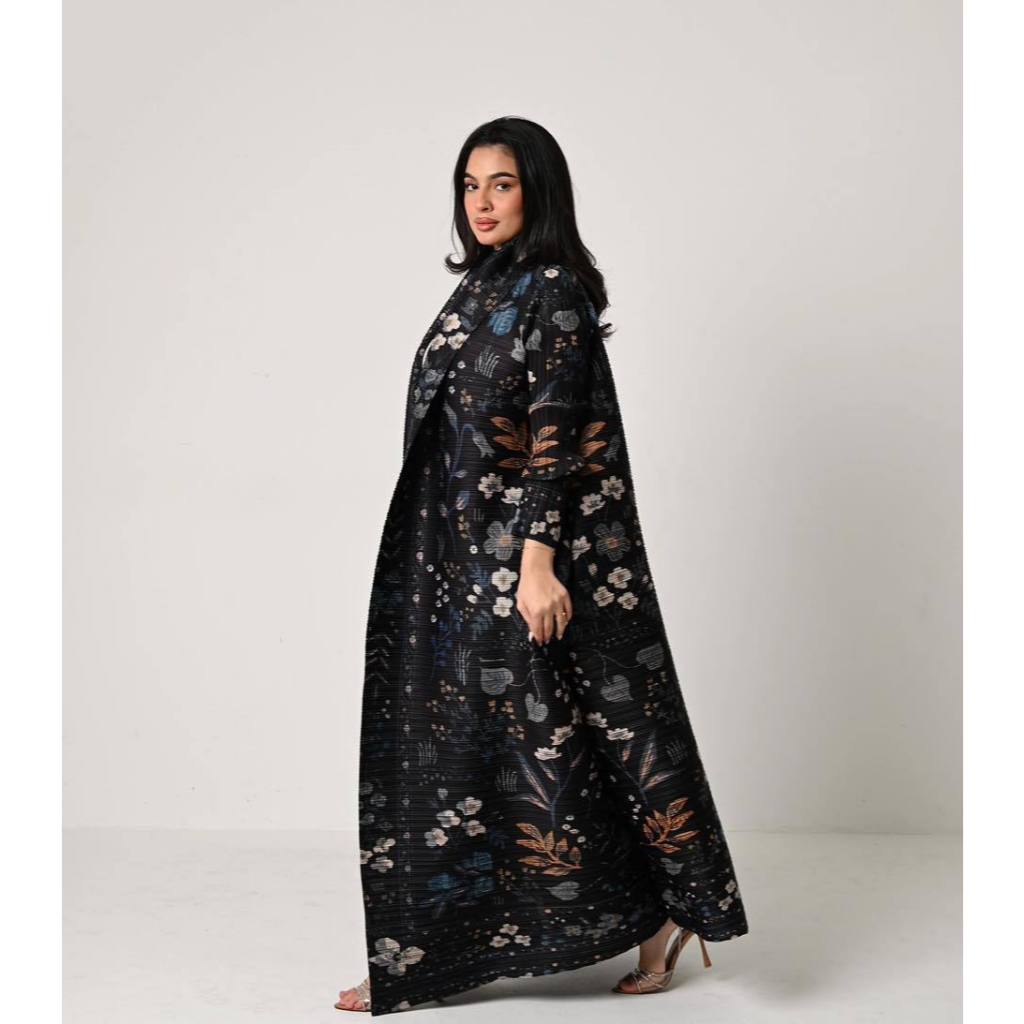 Women Fashion Abaya Vintage Printed Cardigan Design Loose Large Size Elegant Female Luxury Robe