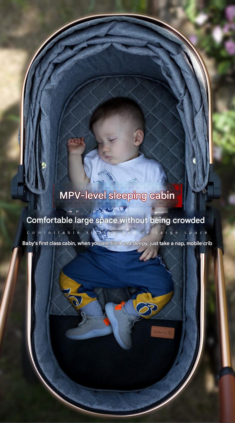 Luxury Portable Travel Pram 3 in 1Baby Stroller High Landscape Baby Pushchair Baby Travel Stroller Newborn Stroller - detail 2