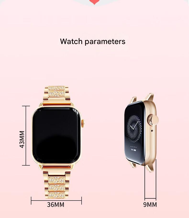 New Fashion Women Smart Watch Full Alloy Case AMOLED HD Screen Custom Dial Female Health Monitoring BT Call Smart - detail 9