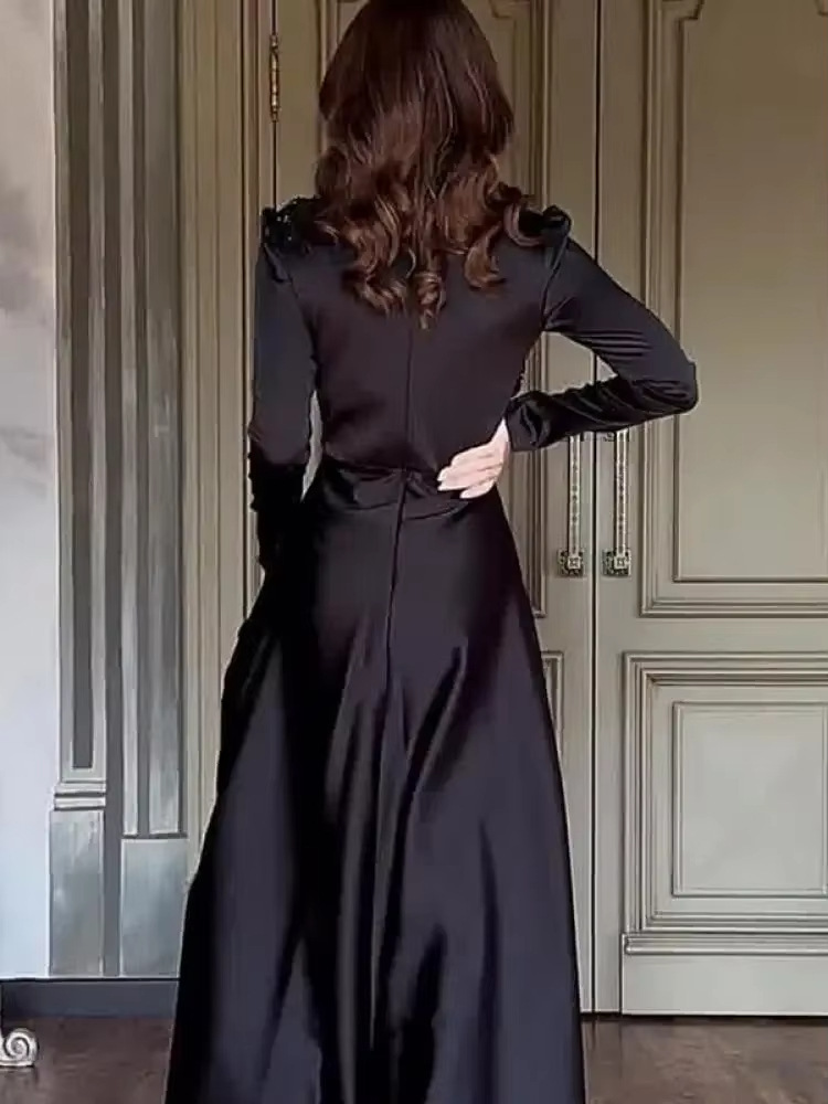 Women Party Dresses Abaya Appliques Ramadan Eid Muslim Kaftan Dubai Islam Arab Long Robe Jalabiya Vestidos Abayas - detail 8