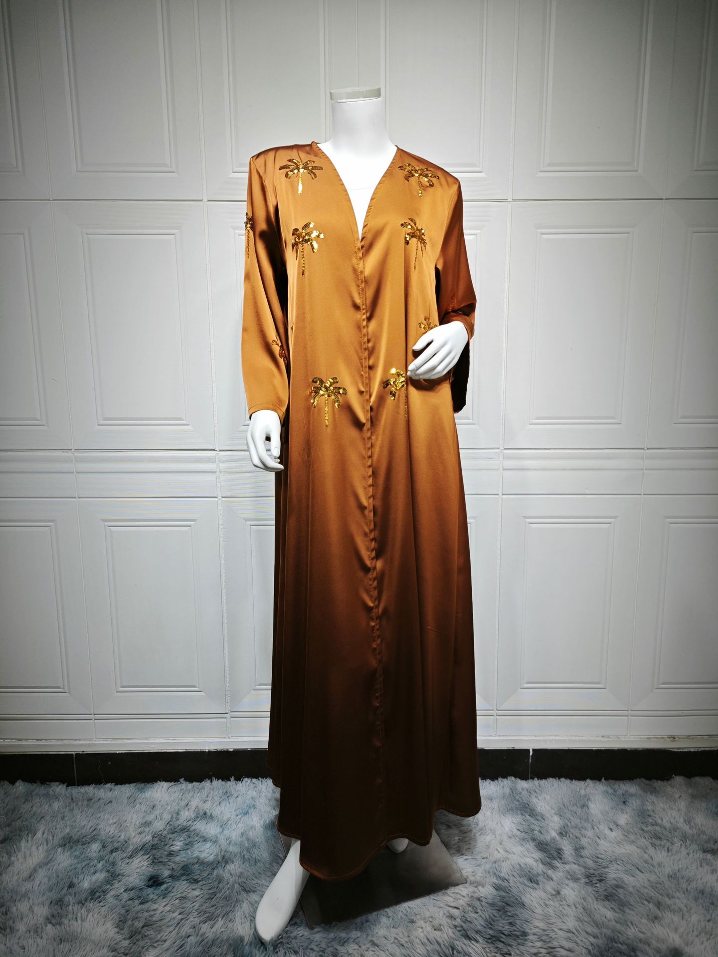 Dubai Open Abaya Women Muslim Dresses Embroidery Kimono Cardigan Kaftan Kebaya Caftan Robe Islam Jalabiya - detail 8