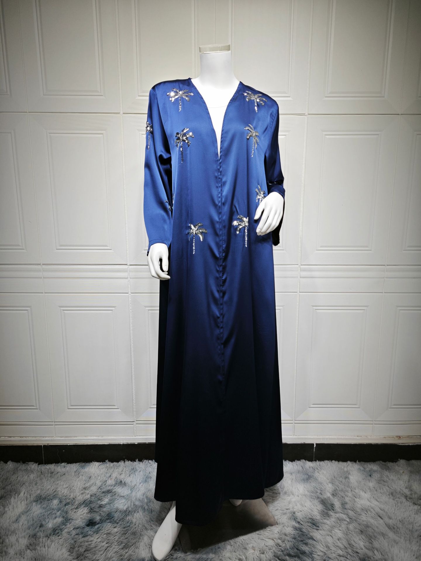 Dubai Open Abaya Women Muslim Dresses Embroidery Kimono Cardigan Kaftan Kebaya Caftan Robe Islam Jalabiya - detail 1