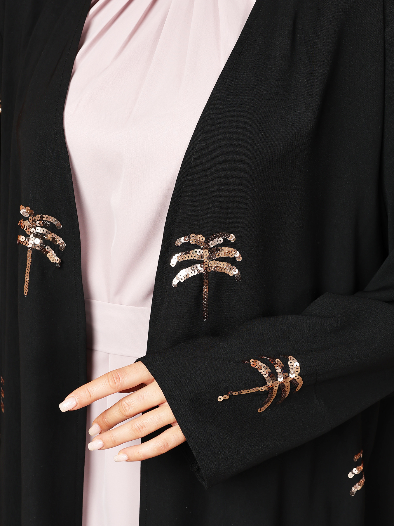 New Abaya Open Robe Grace Clothing Muslim Women Ramadan Embroidery Kimono Cardigan Kaftan Ramadan Eid Islamic Dress - detail 7