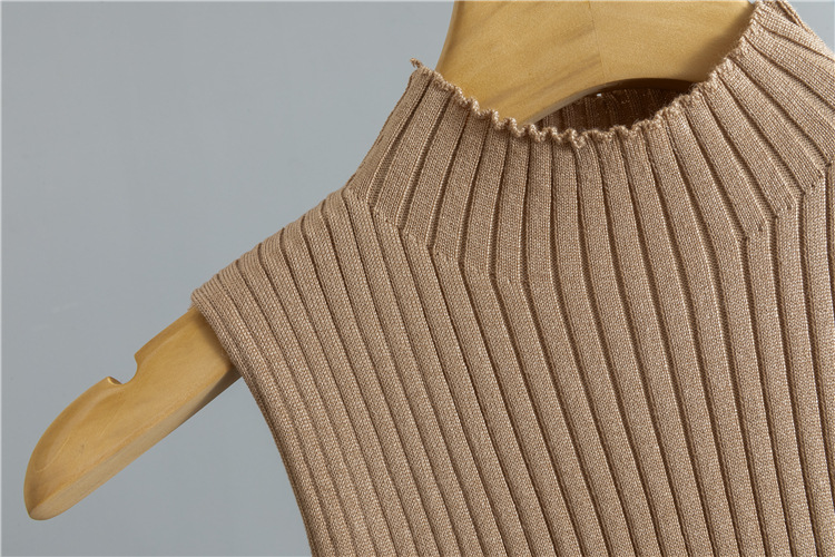 Casual Knitted Three-piece Sets Temperament Casual Cardigan Sweater Vest Wide Leg Pants Sets For Women Spring - detail 7