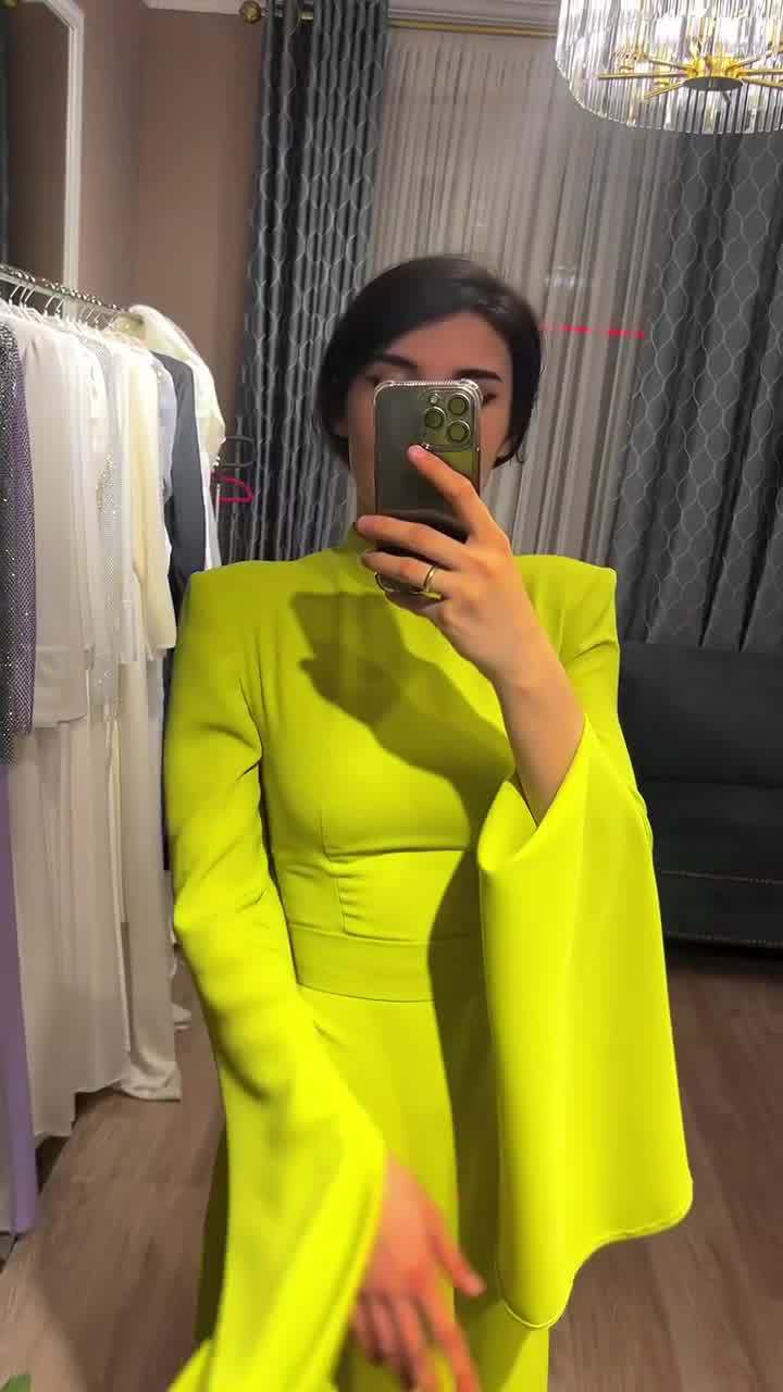 Latest Style Fashion Solid Color Party Evening Dress Women Spring Summer Ruffle Sleeves Elegant A-Line Maxi Dresses - detail 9