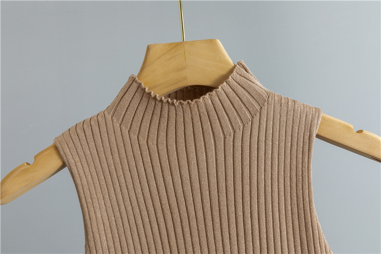 Casual Knitted Three-piece Sets Temperament Casual Cardigan Sweater Vest Wide Leg Pants Sets For Women Spring - detail 6