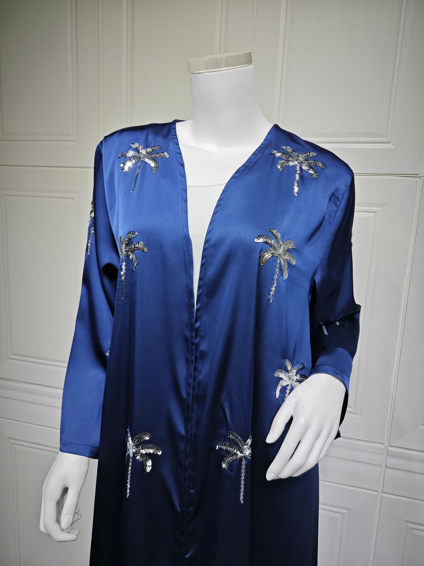 Dubai Open Abaya Women Muslim Dresses Embroidery Kimono Cardigan Kaftan Kebaya Caftan Robe Islam Jalabiya - detail 4