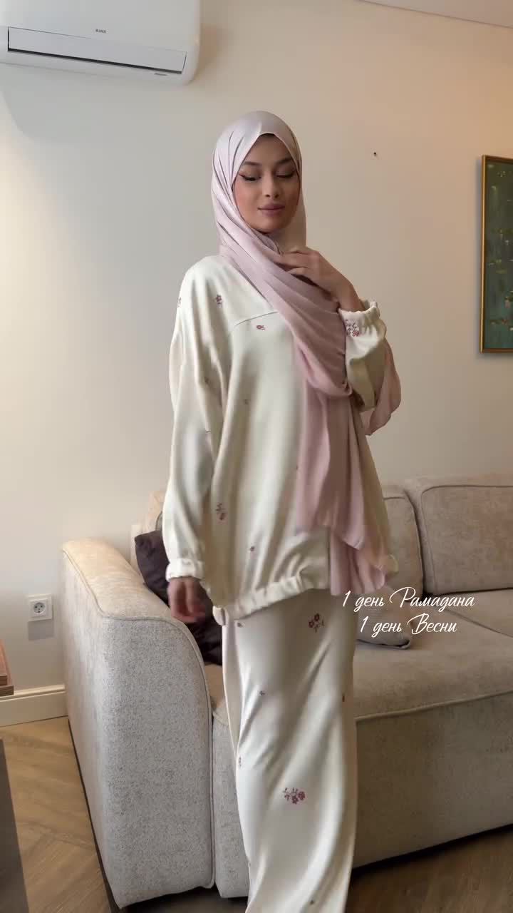Two Piece Women's Fashion Spring and Summer Style Elegant Casual Loose Printed Long Sleeved Comfortable Long Skirt - detail 4