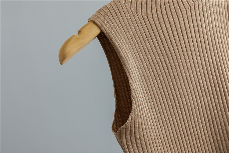 Casual Knitted Three-piece Sets Temperament Casual Cardigan Sweater Vest Wide Leg Pants Sets For Women Spring - detail 9