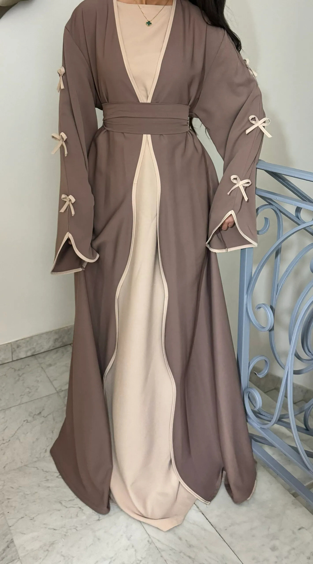 Ramadan Raya Open Abaya Dubai Luxury Muslim Dress Abayas for Women Muslim Dresses Islamic Clothes Kaftan Robe Muslimah - detail 8