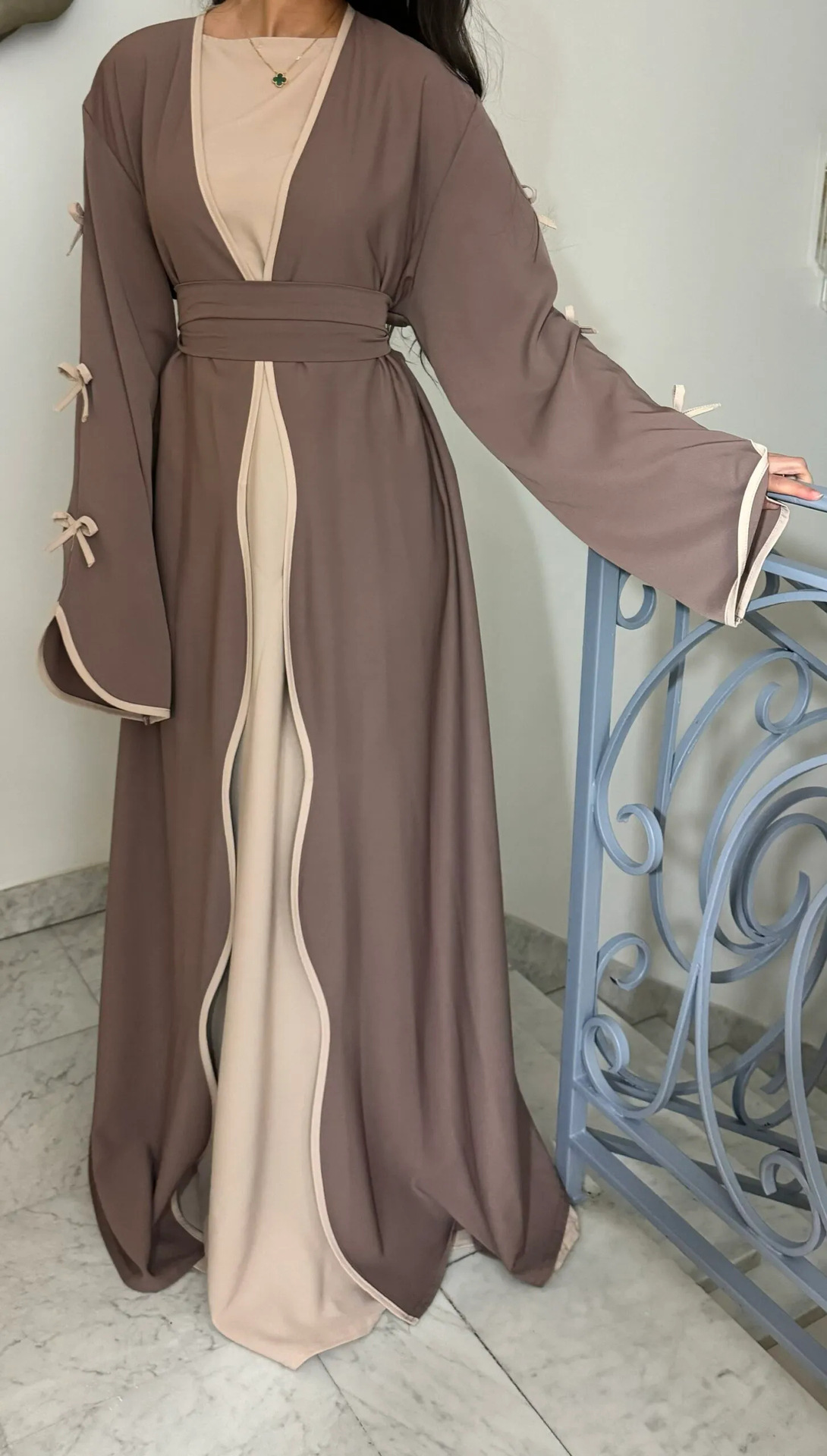 Ramadan Raya Open Abaya Dubai Luxury Muslim Dress Abayas for Women Muslim Dresses Islamic Clothes Kaftan Robe Muslimah - detail 9