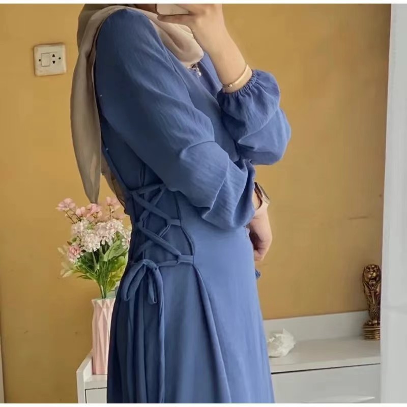 New Women's Dress Loose Commuter Round Neck Strap Ethnic Style A-line Skirt - detail 2