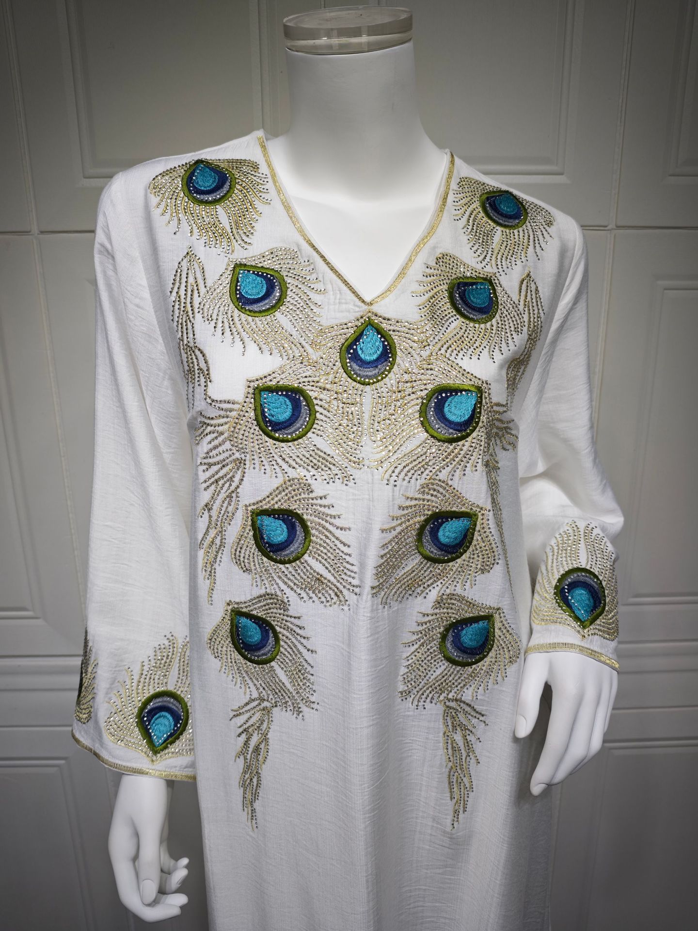 Dubai Embroidery Abayas for Women Long Dress Kaftan Party Raya Djellaba Islam Clothing Caftan Jalabiya Robe - detail 9