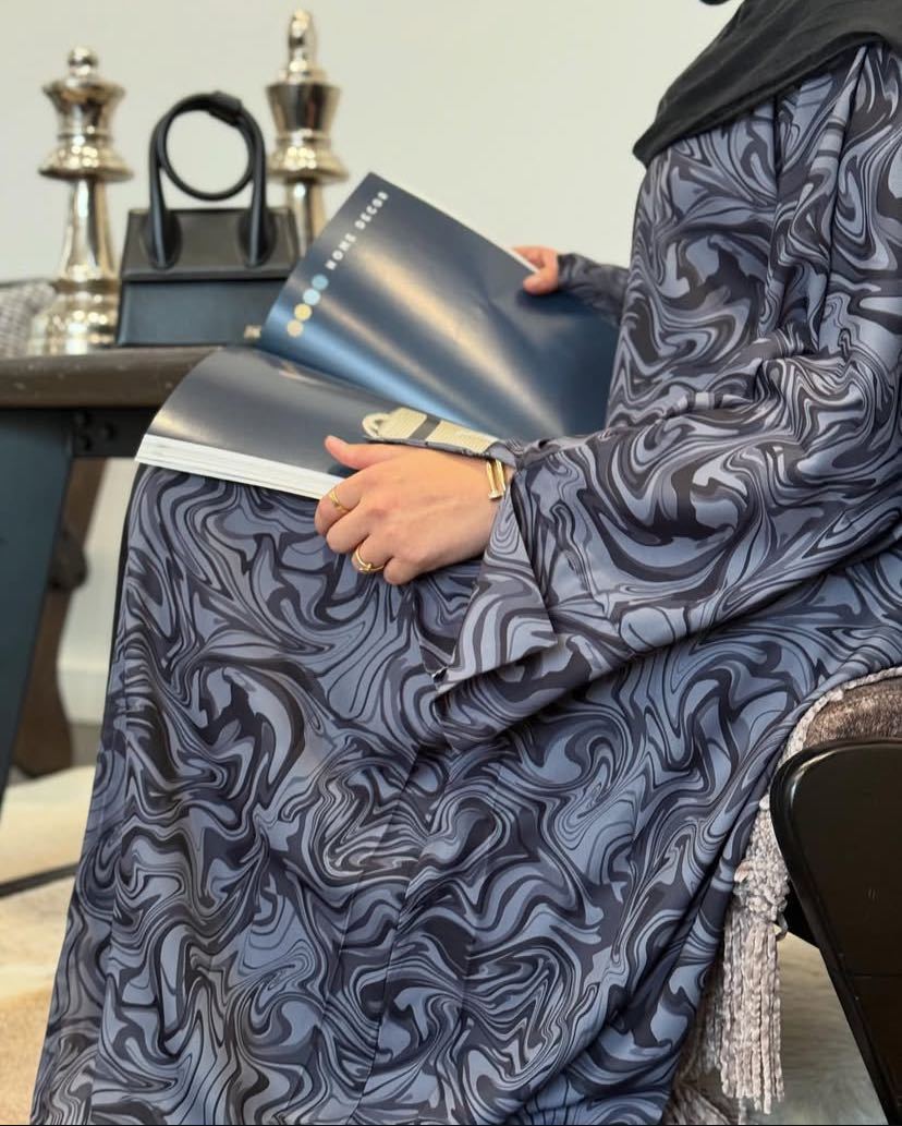 Raya Print Dress Women Muslim Ramadan Split Sleeve Abaya Party Muslim Caftan Robe Jalabiya Dubai Kaftan - detail 3