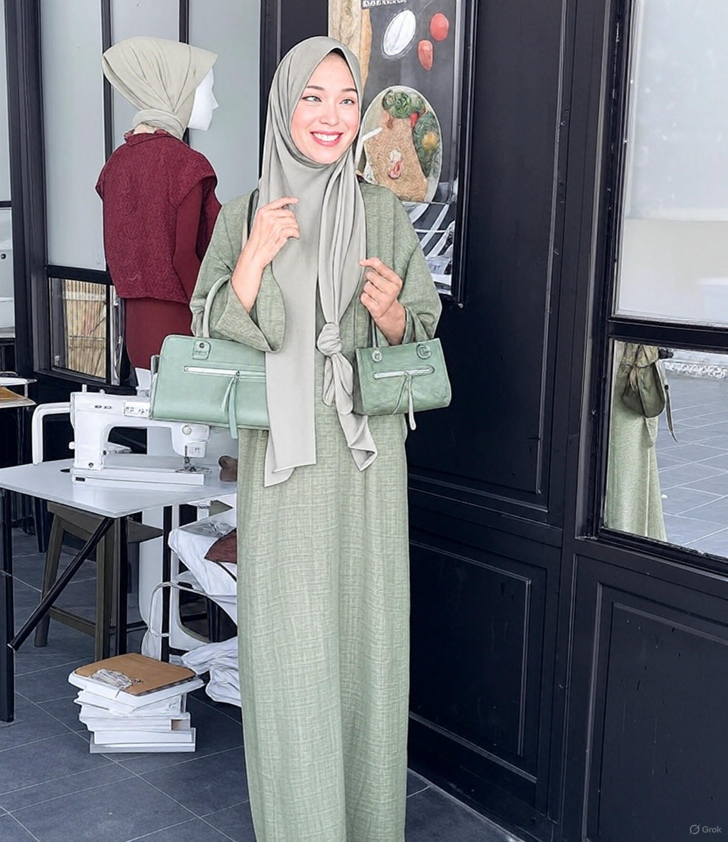 Saudi Arabic Robe Ramadan Muslim Women Maxi Dress Dubai Abaya Kaftan Islam Jalabiya Femme Caftan - detail 3