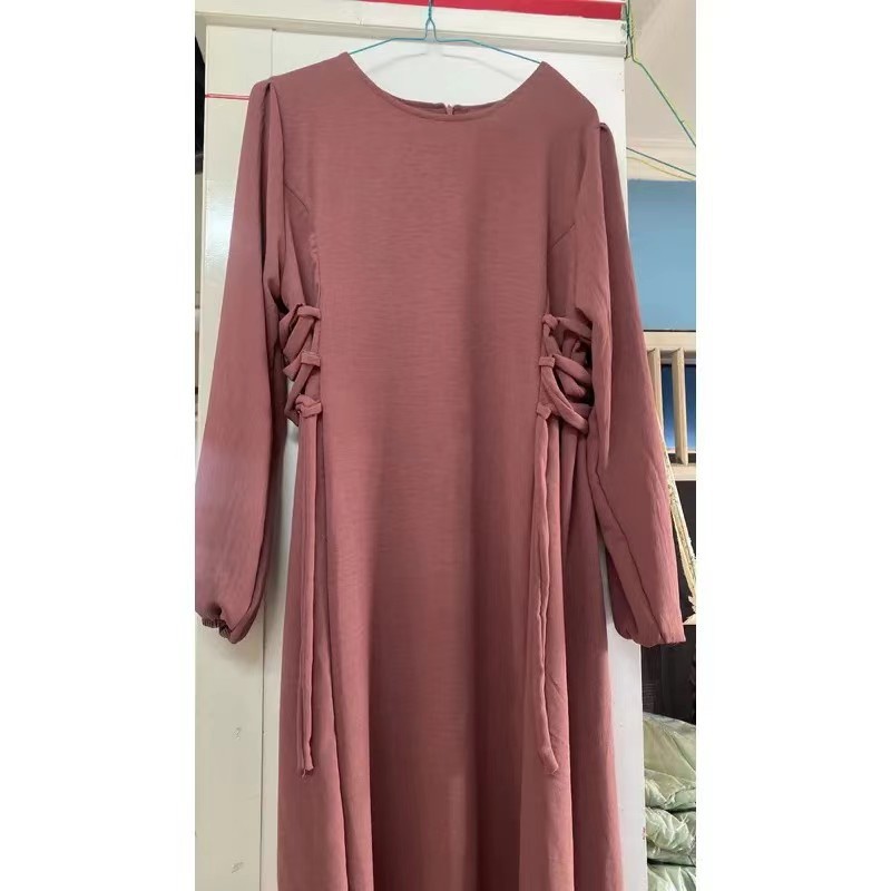 New Women's Dress Loose Commuter Round Neck Strap Ethnic Style A-line Skirt - detail 7