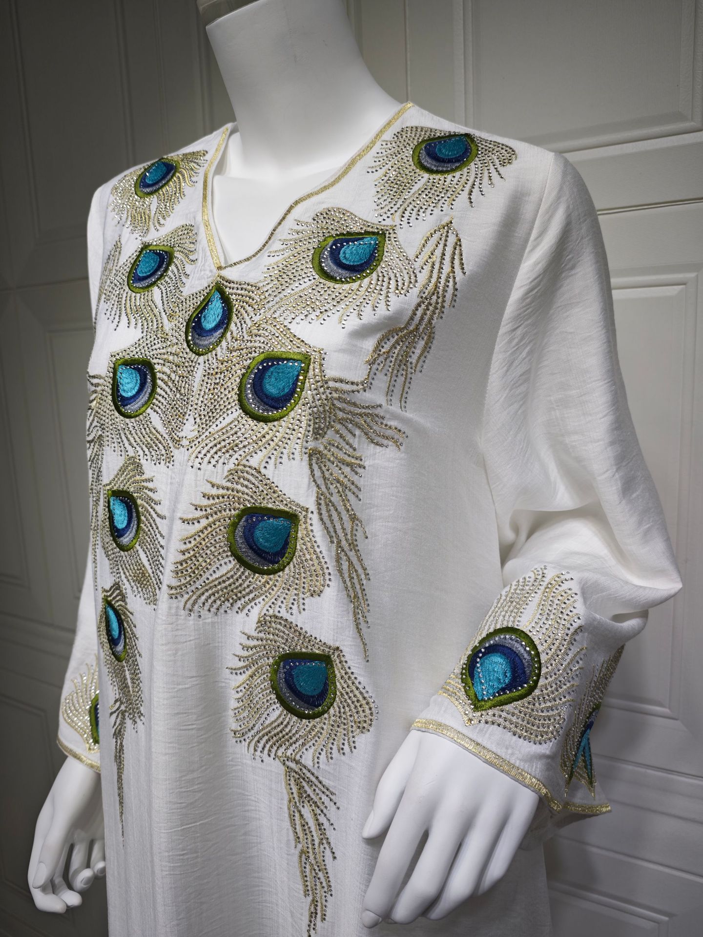 Dubai Embroidery Abayas for Women Long Dress Kaftan Party Raya Djellaba Islam Clothing Caftan Jalabiya Robe - detail 10
