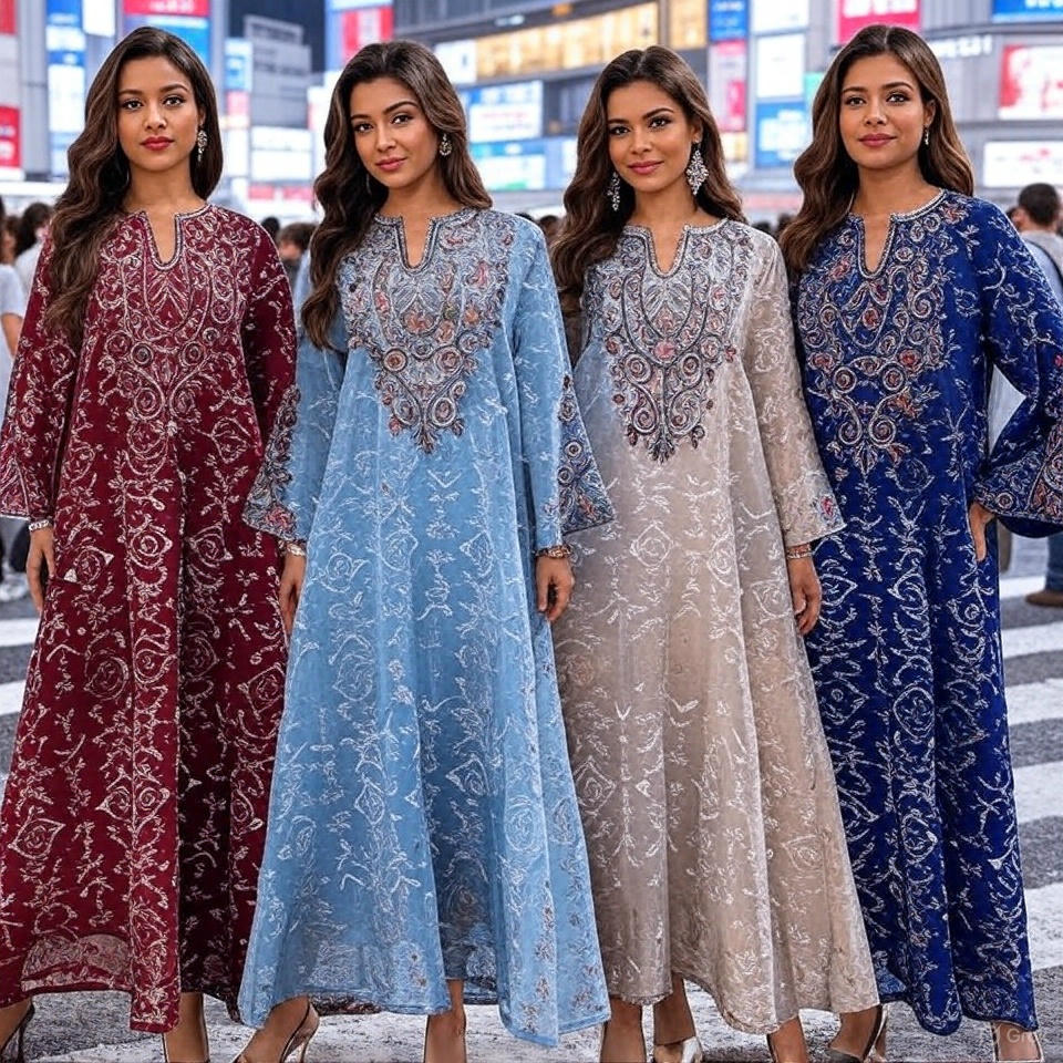 Dress for Women Abaya Muslim Mesh Embroidery Party Vestidos Largos Caftan Robe Jalabiya Dubai Kaftan Ramadan Style Gorge - detail 3