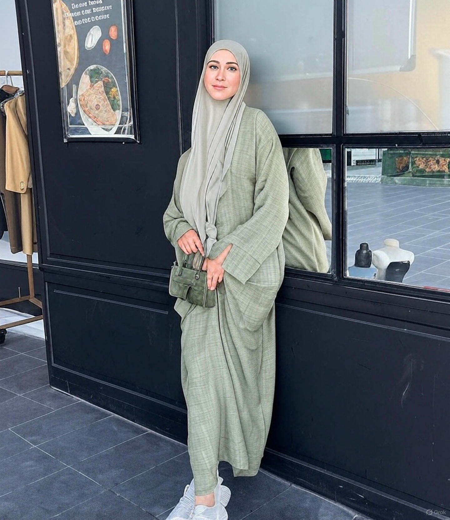 Saudi Arabic Robe Ramadan Muslim Women Maxi Dress Dubai Abaya Kaftan Islam Jalabiya Femme Caftan - detail 2