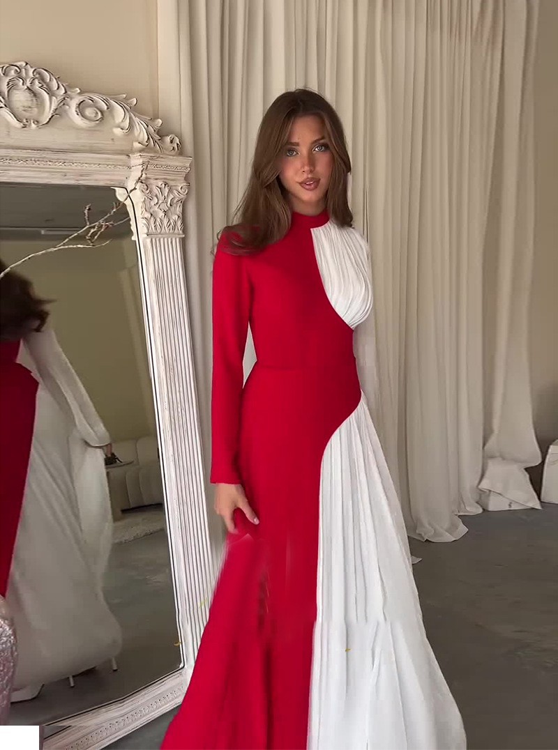 Graceful Long-Sleeve Dress – Chic Big Swing Style for Special Occasions & Celebrations - detail 6