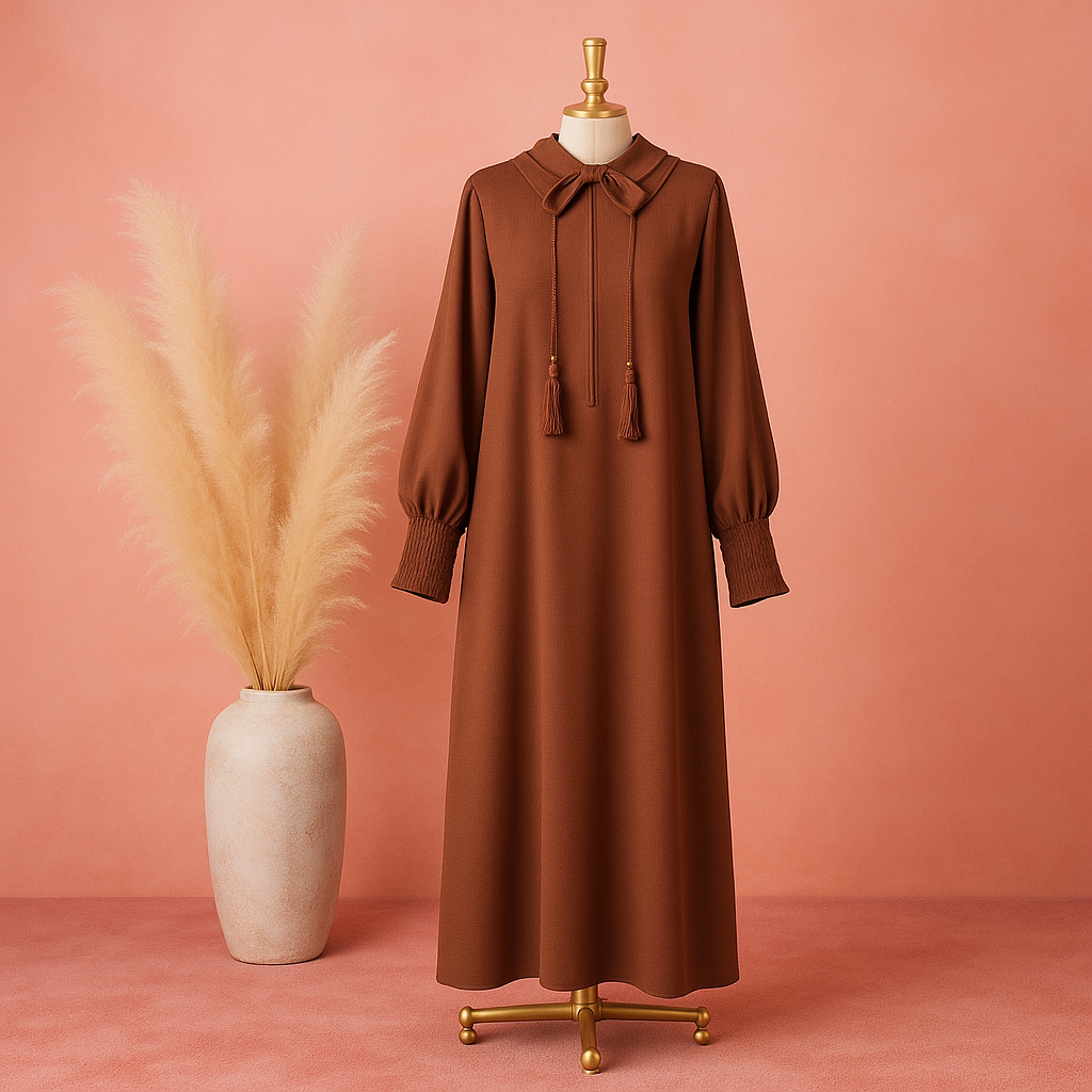 Muslim Abaya Long Sleeve Hat Women Raya Hooded long Kaftan Arab Robe Islamic Hijab Dubai Jubah - detail 6