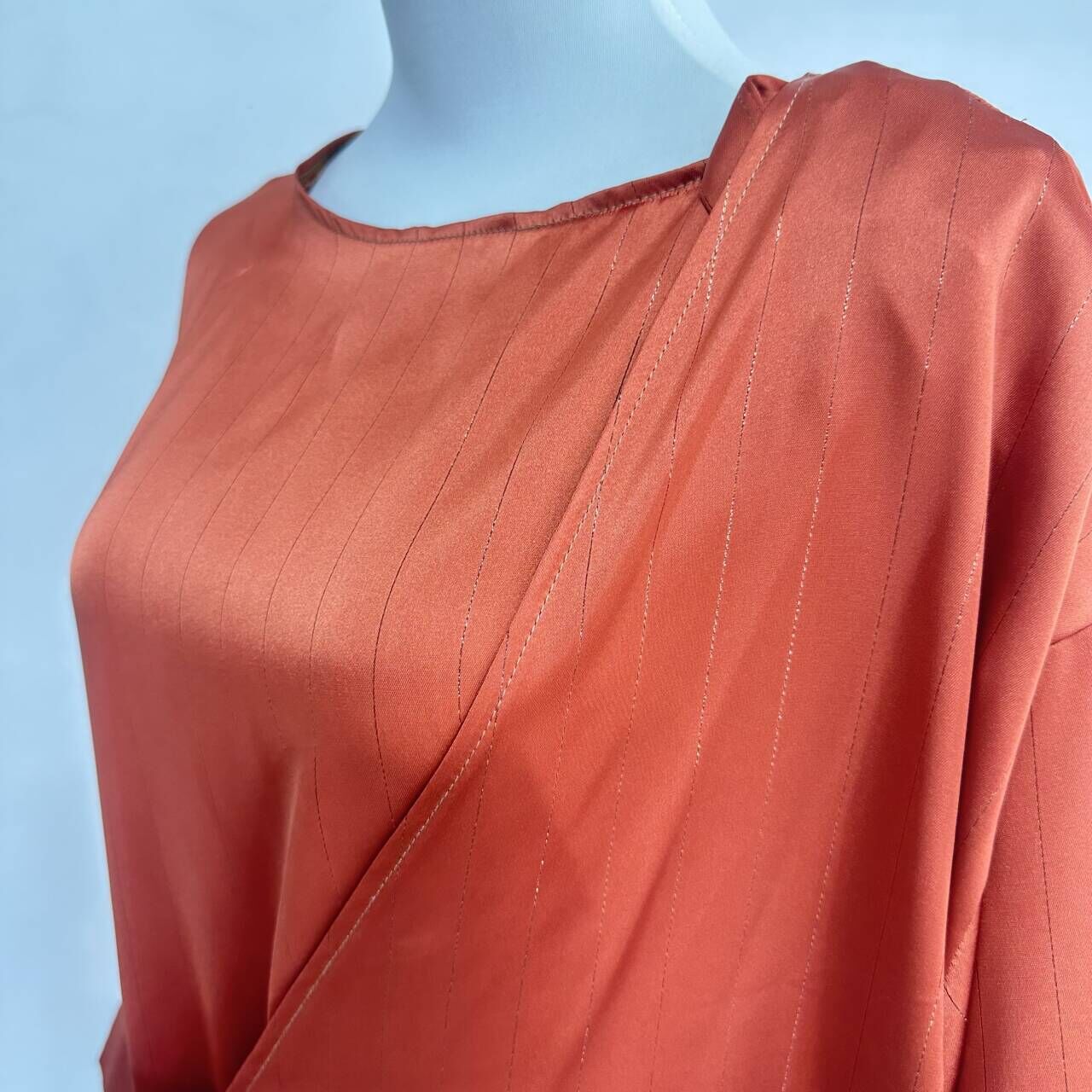 Side Wrap Abaya Ramadan Robe Muslim Women Dubai Islam Dress Satin Abayas Kebaya Caftan - detail 10