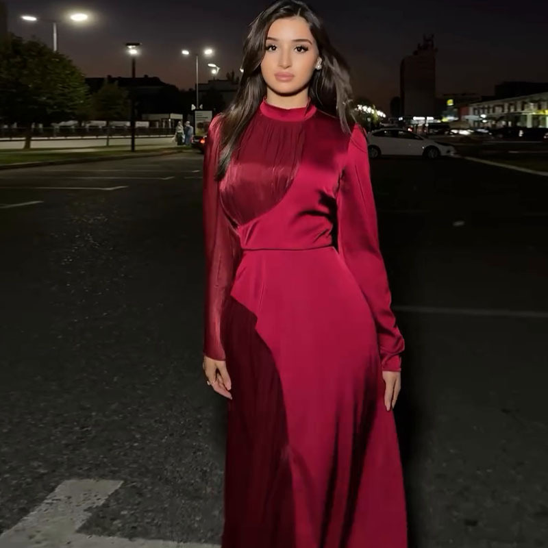 Graceful Long-Sleeve Dress – Chic Big Swing Style for Special Occasions & Celebrations - detail 10