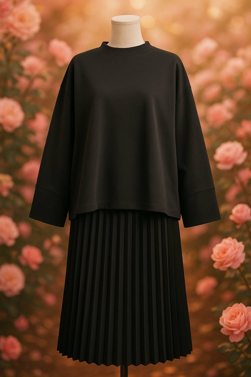 Muslim Two Piece Set Women Top Long Skirt Suit Ramadan Dubai Islam Casual Ensemble Femme Arabic Skirts Outfits - detail 1