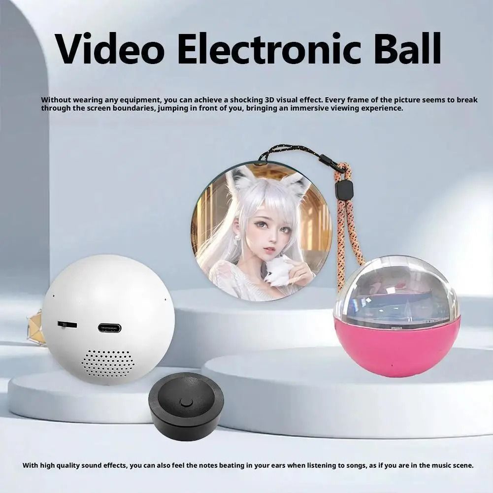3D Crystal Ball with Electronic Display 2.7 Inch Custom Uploadable Videos & Photos Digital Memory Gift - detail 8