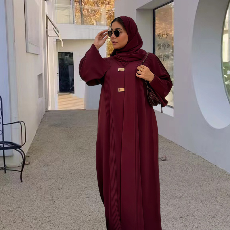 Elegant Dubai Abaya for Women Muslim Dress Ramadan Eid Kebaya Kimono Jalabiya Kaftan Islam Clothing Caftan Femme - detail 6