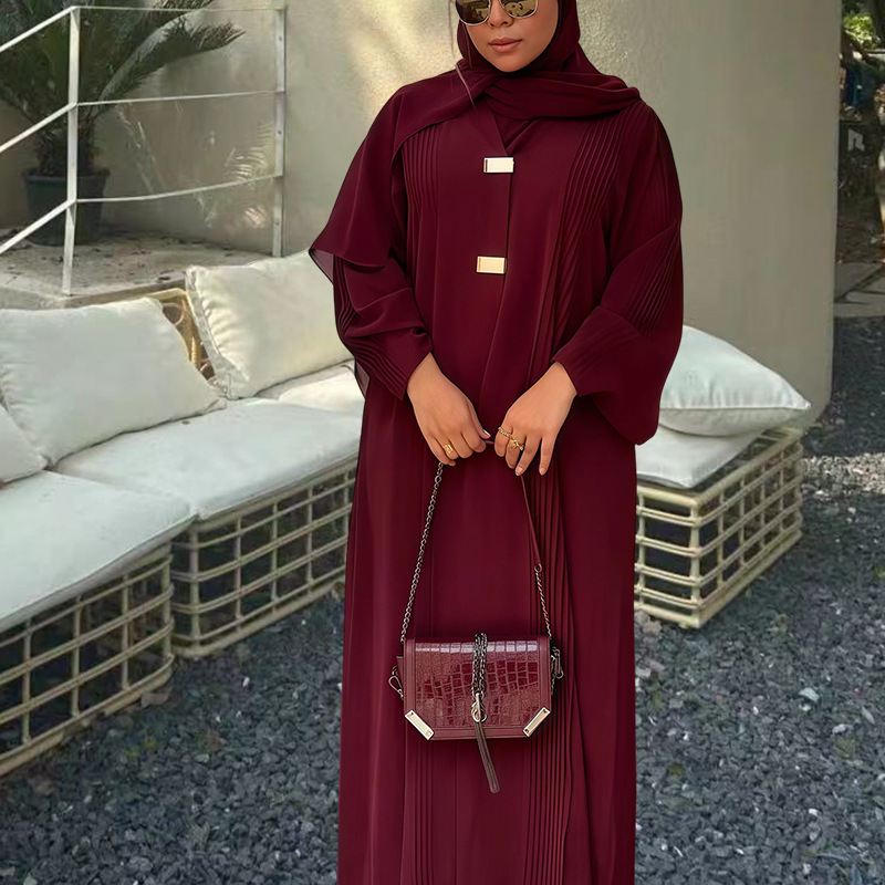 Elegant Dubai Abaya for Women Muslim Dress Ramadan Eid Kebaya Kimono Jalabiya Kaftan Islam Clothing Caftan Femme - detail 8